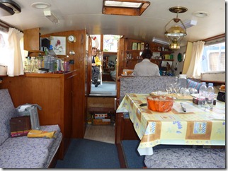 Main salon with dining table