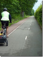 Typical bike way in France