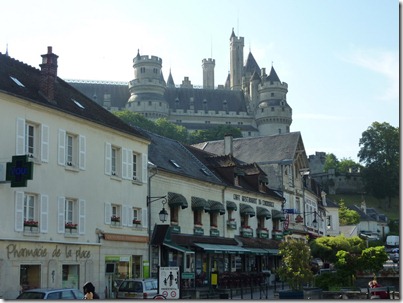 Village of Pierrefonds with castle in background