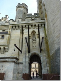 Drawbride entrance to castle