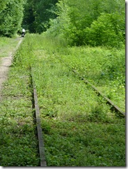 Trail next to abandoned railroad