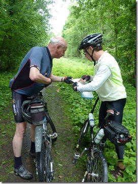 Pascal the biker leads points the way