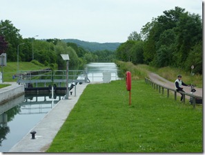 Our first small lock seen by bike trail