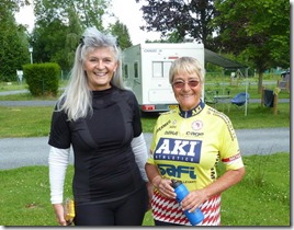 Gayla with Carole the English biker