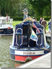 Stern of narrow boat barge