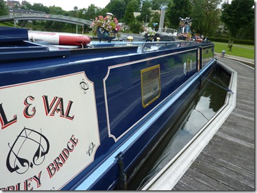 Narrow boat with flower deck