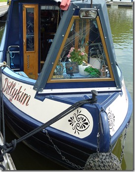 Narrow English barge