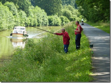 Canaling, fishing and biking the Meuse