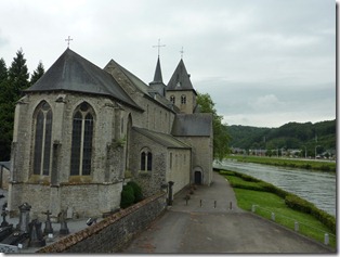 Old stone chruches on River Meuse