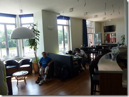 Inside cafe of Youth Hostel