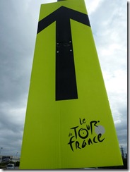 Tour de France signs coming into Leige