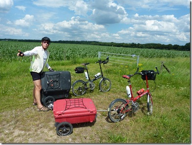 Flat tire in the corn field