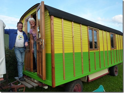 New friends Walter and Dorie in there caravan home