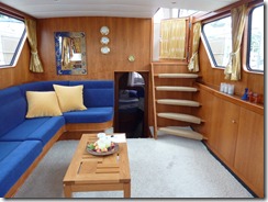 Main salon of Altima looking aft