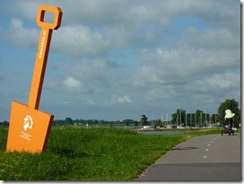 Advertisment along bike trail