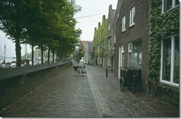 Gayla in Muiden beginning bike tour 1984